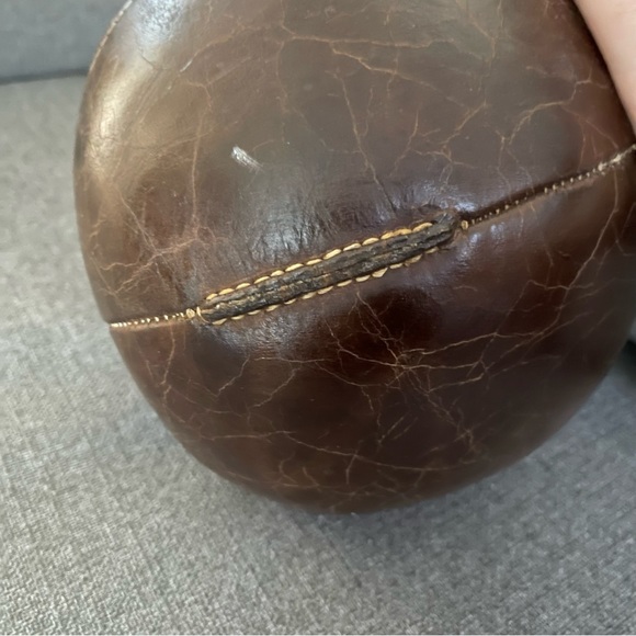 Vintage Leather Decorative Ball - Picture 7 of 8